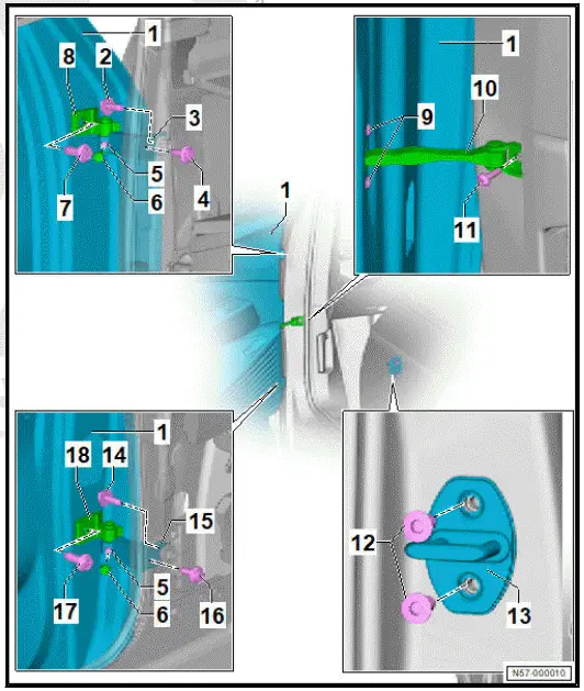 Volkswagen ID.4. Assembly overview - door
