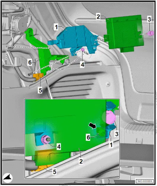 Volkswagen ID.4. Assembly overview - electronically controlled damping control unit