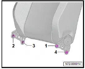Volkswagen ID.4. Assembly overview - front backrest