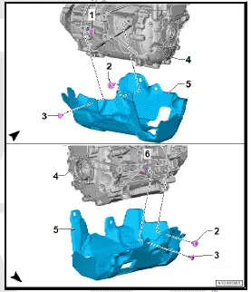 Volkswagen ID.4. Assembly overview - noise insulation, motor