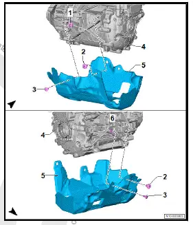 Volkswagen ID.4. Assembly overview - noise insulation, motor