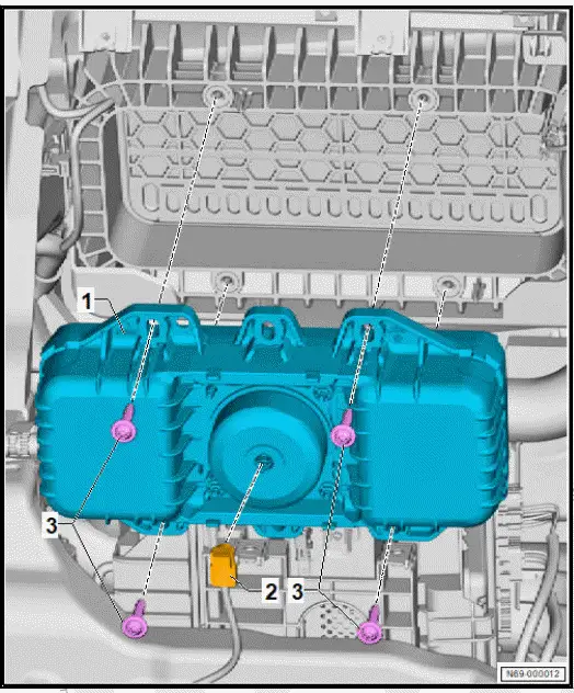 Volkswagen ID.4. Assembly overview - front passenger airbag 
