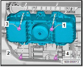 Volkswagen ID.4. Assembly overview - front passenger airbag 