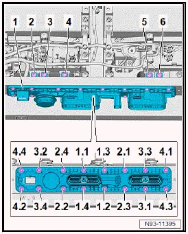 Volkswagen ID.4. Assembly overview - high-voltage battery, connecting element, 82 kWh 