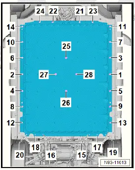 Volkswagen ID.4. Assembly overview - high-voltage battery, installed, 82 kWh