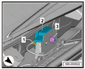 Volkswagen ID.4. Removing and installing alarm horn [H12]