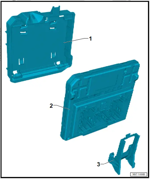 Volkswagen ID.4. Exploded view - onboard supply control unit, right-hand drive vehicles