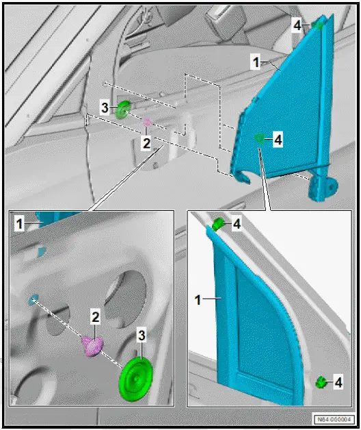 Volkswagen ID.4. Assembly overview - fixed rear door window