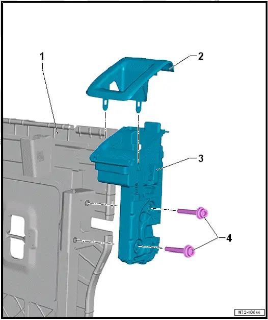 Volkswagen ID.4. Assembly overview - locking mechanism