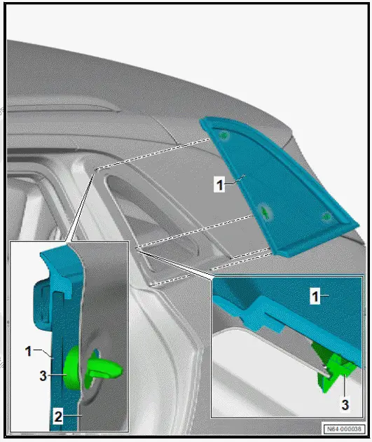 Volkswagen ID.4. Assembly overview - rear side window