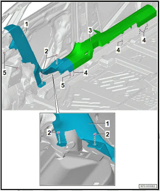 Volkswagen ID.4. Assembly overview - sill panel moulding