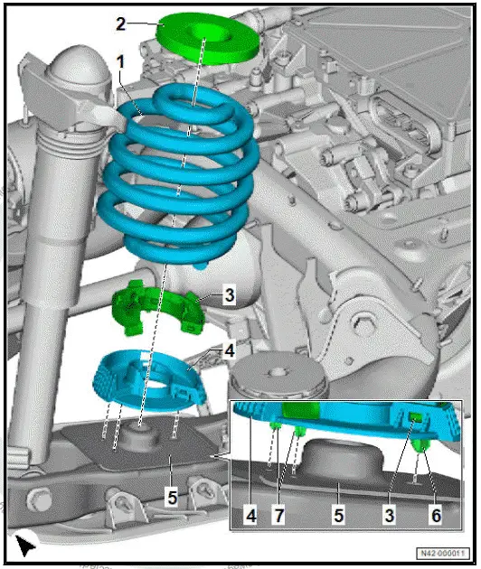 Volkswagen ID.4. Assembly overview - spring