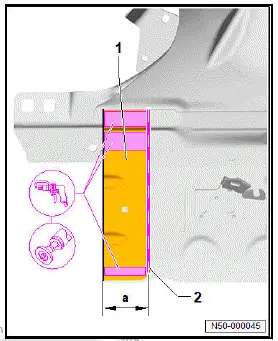 Volkswagen ID.4. Renewing front left longitudinal member, part section