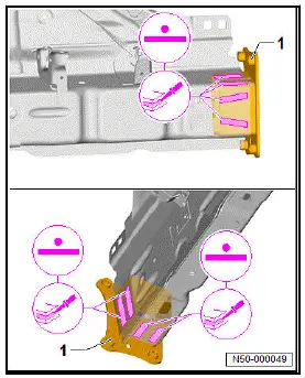 Volkswagen ID.4. Renewing front left longitudinal member, part section
