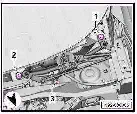Volkswagen ID.4. Assembly overview - windscreen wiper system