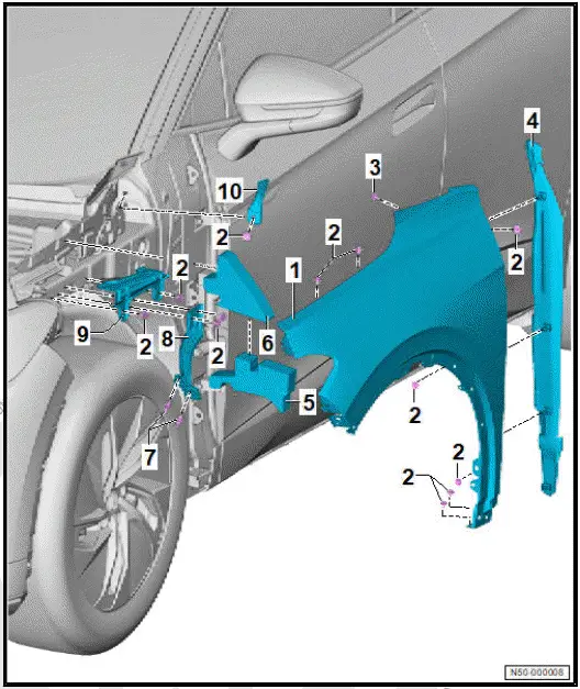 Volkswagen ID.4. Assembly overview  wing