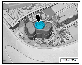 Volkswagen ID.4. Removing and installing coolant temperature sender 1 for high-voltage battery G898 