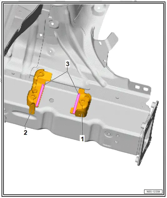 Volkswagen ID.4. Assembly overview - battery tray 
