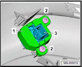 Volkswagen ID.4. Removing and installing left/right overhead view camera R244/R245