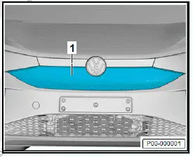 Volkswagen ID.4. Paintwork repair, radar sensor cover