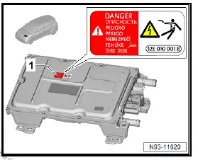 Volkswagen ID.4. Checking warning stickers 