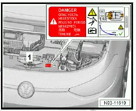 Volkswagen ID.4. Checking warning stickers 