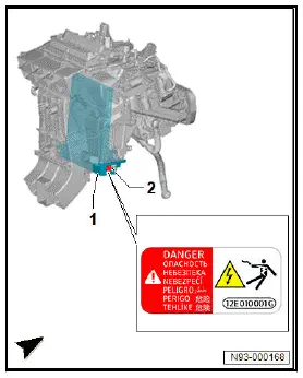 Volkswagen ID.4. Checking warning stickers 