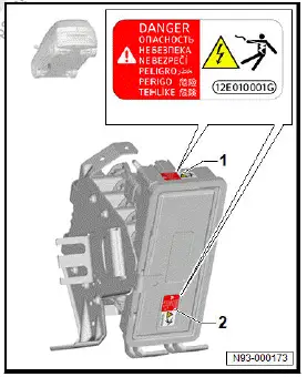 Volkswagen ID.4. Checking warning stickers 