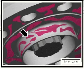 Volkswagen ID.4. Cleaning contact surfaces on rim 