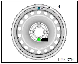 Volkswagen ID.4. Cleaning contact surfaces on rim 