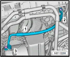 Volkswagen ID.4. Removing and installing refrigerant line from condenser to air conditioner compressor [VX81]