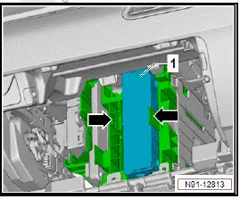 Volkswagen ID.4. Removing and installing control unit for front display and information control panel [J685] 