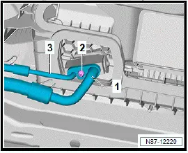 Volkswagen ID.4. Detaching and attaching refrigerant line at expansion valve