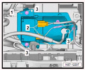 Volkswagen ID.4. Detaching and attaching refrigerant lines at air conditioner compressor