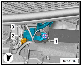 Volkswagen ID.4. Removing and installing earth wire with battery monitor control unit [J367] 
