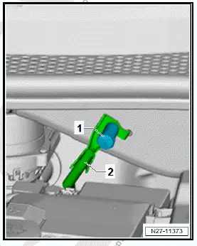 Volkswagen ID.4. Removing and installing earth wire with battery monitor control unit [J367] 