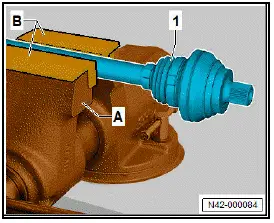 Volkswagen ID.4. Dismantling and assembling drive shaft, constant velocity joint