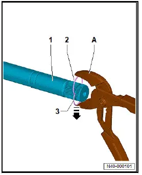 Volkswagen ID.4. Dismantling and assembling drive shaft, constant velocity joint