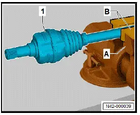 Volkswagen ID.4. Dismantling and assembling drive shaft, triple roller joint