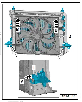Volkswagen ID.4. Dismantling and assembling radiator module