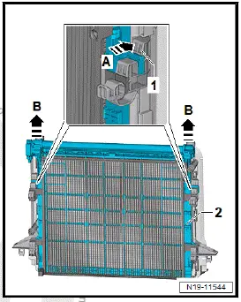 Volkswagen ID.4. Dismantling and assembling radiator module