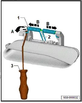 Volkswagen ID.4. Dismantling and assembling rear exterior door handle [EX8]/[EX9]