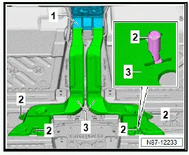 Volkswagen ID.4. Removing and installing rear footwell vent