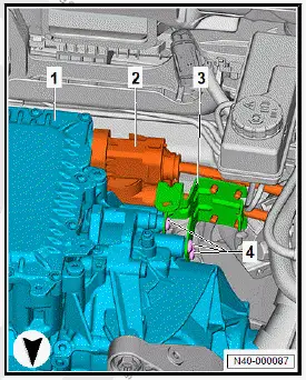 Volkswagen ID.4. Removing and installing high-voltage wiring harness for power and control electronics for electric drive