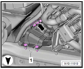Volkswagen ID.4. Removing and installing high-voltage wiring harness for power and control electronics for electric drive