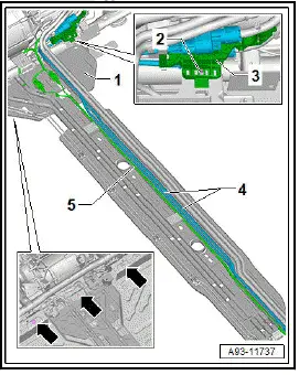 Volkswagen ID.4. Removing and installing high-voltage wiring harness for power and control electronics for electric drive