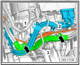 Volkswagen ID.4. Removing and installing high-voltage wiring harness for power and control electronics for electric drive