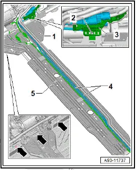 Volkswagen ID.4. Removing and installing high-voltage wiring harness for power and control electronics for electric drive 