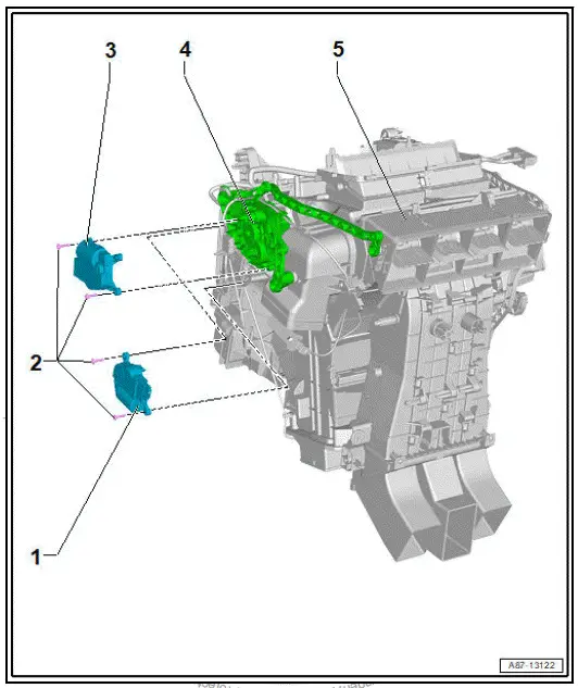 Volkswagen ID.4. Exploded view - control motors (front left)