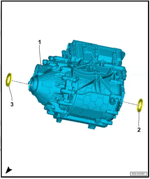 Volkswagen ID.4. Assembly overview - seals 